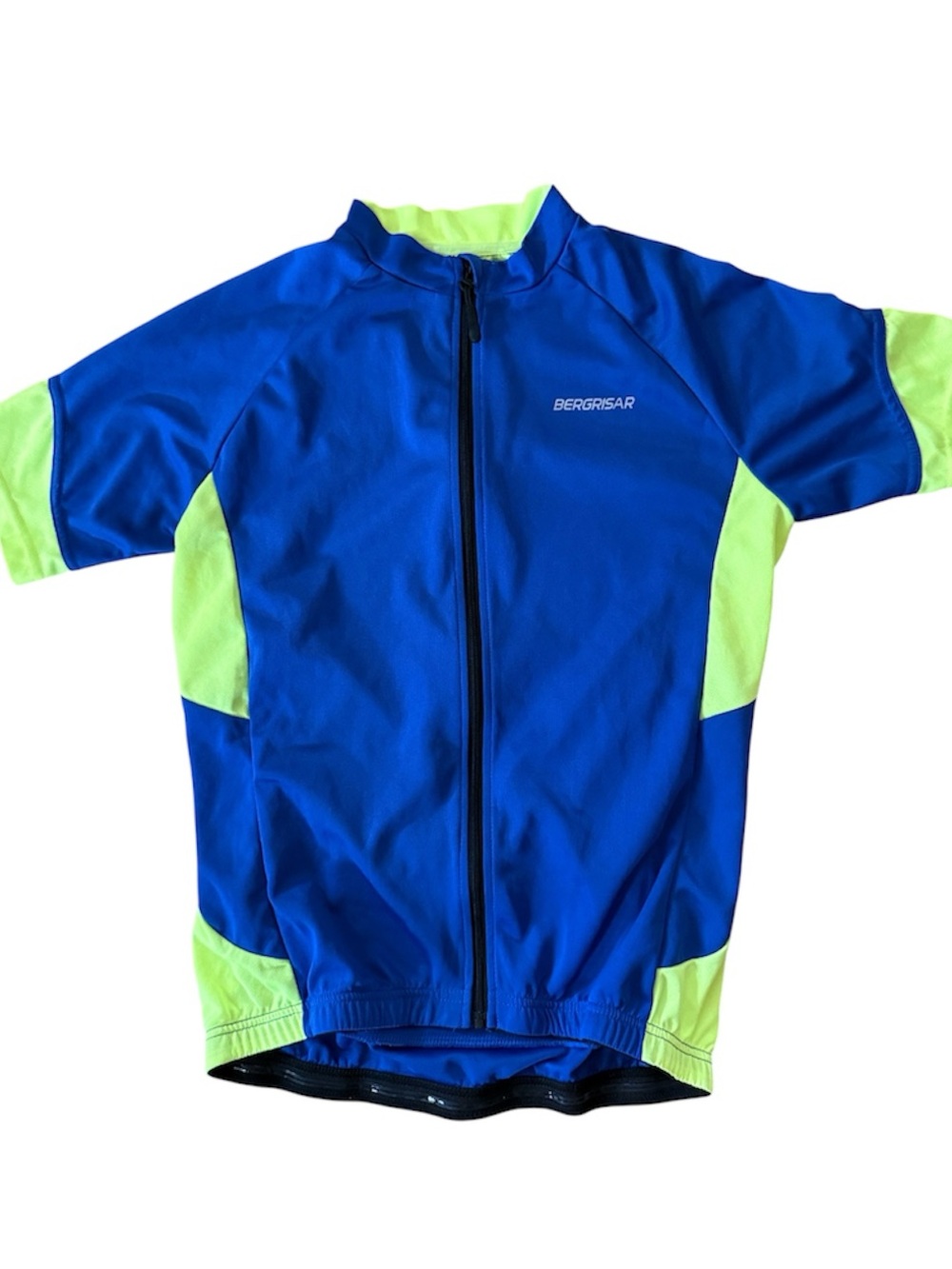 MENS BIKING CYCLING SHORT SLEEVED JERSEY TOP MOUNTAIN BIKE  ZIP POCKET BLUE SM